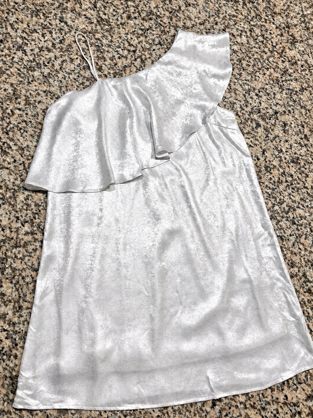 ✨ Metallic One-Shoulder Ruffle Dress ✨